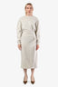Robe longue sweat Isabel Marant gris chiné taille 38