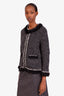 Pre-loved Chanel™ Black Cashmere Tweed Fur Trimmed Jacket Size 40