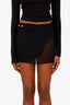 The Attico Black Belted 'Col 100' Mini Skirt Size 36