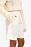 Max Mara White Linen High Waisted Shorts Size 2