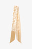 Christian Dior Gold/Beige Silk Star Printed Twilly