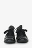 Pre-loved Chanel™ Black Leather CC Cap Toe Sneakers Size 36