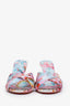 Christian Louboutin Multicolour Floral Satin Mules Size 37