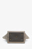 Celine Taupe Croc-Embossed Nubuck Leather Medium Tie Tote