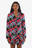 Love Moschino Black/Neon Multicolour Patterned Blazer Skirt Set Size 6