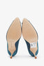 Manolo Blahnik Iridescent Glitter Crystal Buckle Hangisi 90 Pumps Size 39