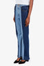 Rentrayage Blue Two Tone Denim Straight Leg Jeans Size XS