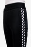 Off-White Black/White Side Stripe Wide Leg Track Pants Size S