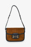 Gucci Navy/Brown Leather and Corduroy 1955 Horsebit Crossbody