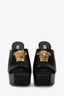 Versace Black Leather La Medusa Platform Mules Size 36.5