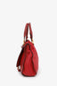 Chloe Red Pebbled Leather Medium Marcie Satchel Bag