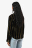 L'agence Black/Gold Striped Button Down Shirt Size S
