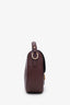 Demellier Burgundy Leather The Siena Saddle Crossbody Bag