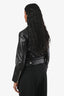 Acne Studios Black Leather Biker Jacket Size 36