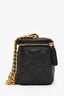 Pre-loved Chanel™ Black Caviar Leather Mini Vanity Crush Crossbody Gold Hardware