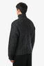 Burberry London Grey Cashmere Wool Zip Knit Sweater Size L Mens