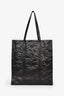 Prada Black Crinkle Nappa Leather Medium Tote Bag