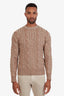 Loro Piana Brown Baby Cashmere Crewneck Sweater Size 48 Men's