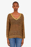 Missoni Yellow/Brown Open Knit Sweater Size 40
