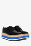 Prada Black Leather Platform Oxfords Size 36.5