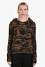 Nili Lotan Brown Camouflage Print 'Janie' Hoodie Size XS