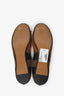 Fendi Brown Canvas and Leather Pequin Bow Ballet Flats Size 39.5