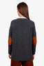 Prada Grey Wool Cashmere Elbow Patches Cardigan Size 36