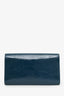 Saint Laurent Blue Patent Leather Large Belle de Jour Clutch