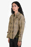 Celine 2016 Runway Brown Plaid Double Breasted Jacket Size 36