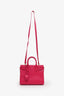 Saint Laurent Pink Calfskin Leather Small Sac de Jour Bag with Strap