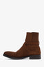 Gucci Brown Suede Buckle Ankle Boots Size 7.5 Mens