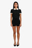 Red Valentino Black Wool Bow Detail High Waisted Shorts Size 36