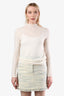 Lisa Yang Ivory Cashmere Mock Neck Sweater Size 2