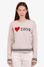 Christian Dior 2019 Beige Cashmere Dioramour Capsule Collection Sweater Size 4