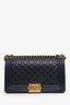Pre-loved Chanel™ 2014 Black Quilted Lambskin Medium Boy Bag