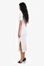 Frame White Ribbed Short Sleeve Layered Wrap Sweater Dress Size XS