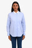 Brunello Cucinelli Blue Cotton Collared Button Down Shirt Size S