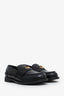 Miu Miu Black Brushed Leather Penny Loafers Size 35.5