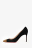 Christian Louboutin Black Suede Geo 85 Heels Size 38