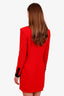 Alessandra Rich Red/Black Silk Button Up Mini Dress Size 42