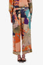 Gucci Multicolour Silk Flowy Cropped Patterned Pants Size 44