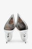 Salvatore Ferragamo Silver Metallic Eva Pumps Size 9.5