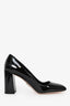 Prada Black Patent Leather Square Toe Pumps Size 36.5