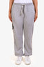 Gucci Grey Logo Stripe Sequined Cat Joggers Size L
