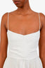Khaite White Lou Lou Pleated Mini Dress Size 2