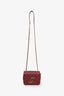Pre-loved Chanel™ 21A Burgundy Crystal CC Mini Square Full Flap Bag