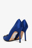 Manolo Blahnik Dark Blue Hangisi Heels Size 38