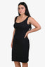 Lanvin Black Textured Shift Dress Size 40