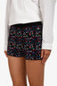 Pre-loved Chanel™ 2017 Black Cotton Multicolour Checkered Shorts Size 36