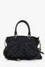 Louis Vuitton 2007 Black Monogram Denim 'Cabby MM' Bag